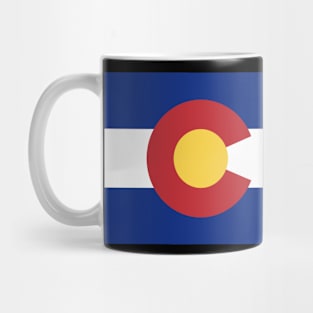 Colorado Flag State Outline AF (white) Mug